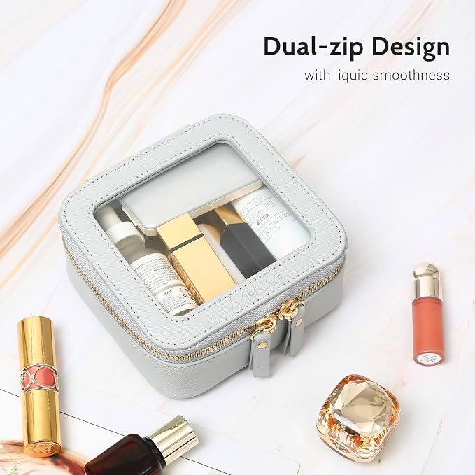 Aveniee Mini Clear Makeup Bag, Small Cosmetic Bags Travel Toiletry Pouch - Image 3
