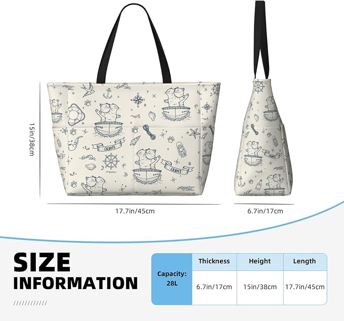 Beach Bag for Women Beach Tote Bag Waterproof Sandproof Large Bags - Image 4