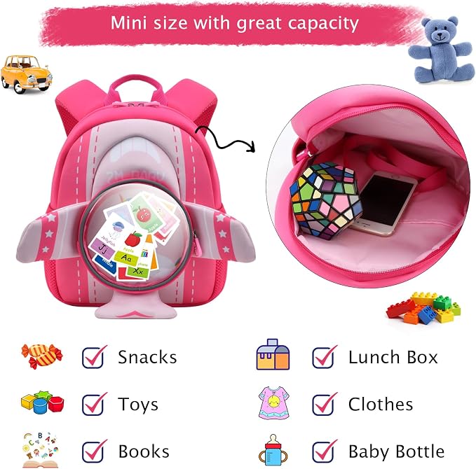 Padgene Toddler Backpacks Kids Preschool Backpack Waterproof Neoprene Animal - Image 4