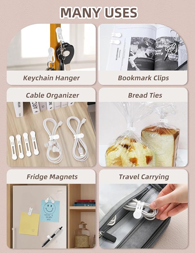Reusable Silicone Magnetic Cord Ties - Image 6