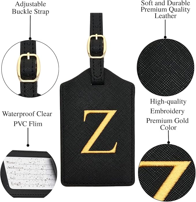 Luggage Tag PU Leather for Suitcase Baggage Handbag Travel Bag Label Suitcase - Image 3