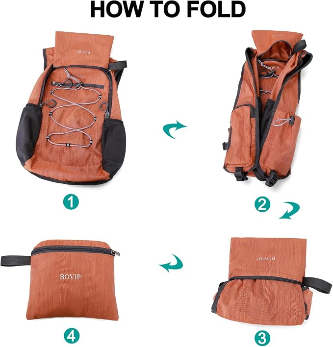 BOVIP 20L Hiking Backpack Lightweight Packable Hiking Daypack Small Travel - Image 4