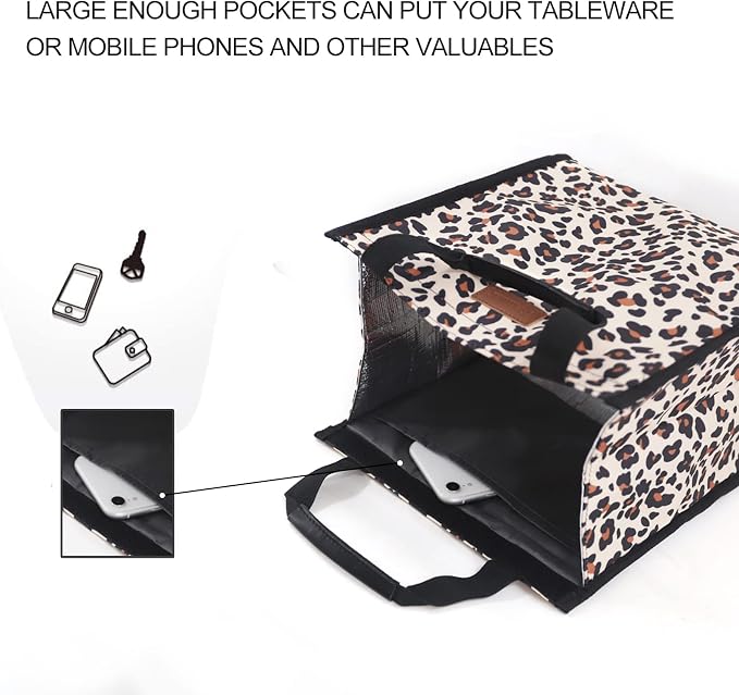 Lunch Bags for Women Insulated Reusable Lunch Tote - Image 3