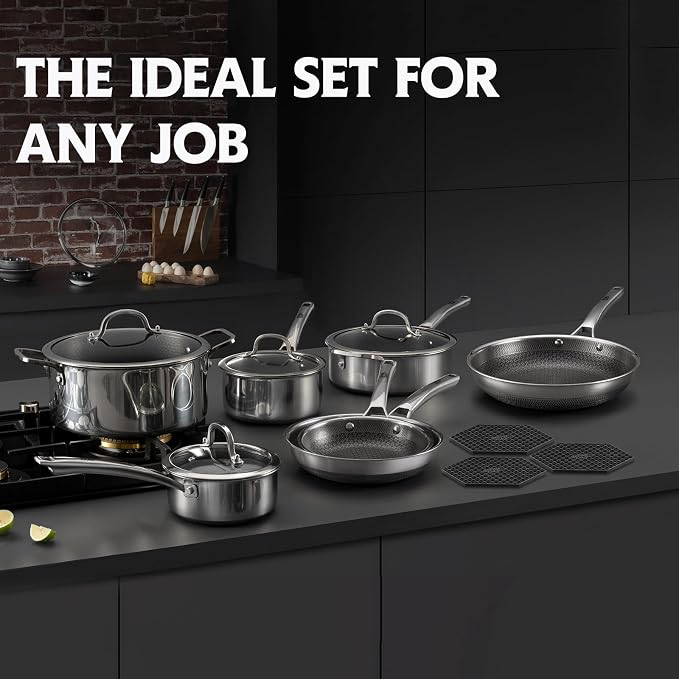 Pots and Pans Set Non Stick, Non Stick Frying Pans, Saute Pan & Stock Pot - Image 5