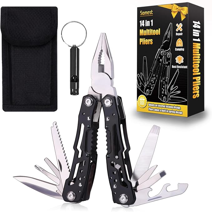 14 in 1 Multitool Pliers Gives One Whistle as a Gift, Professional Pocket by Samest