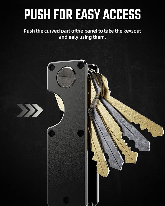 Key Organizer Compact Key Holder Metal Key Chain Minimalist key case key holder - Image 3