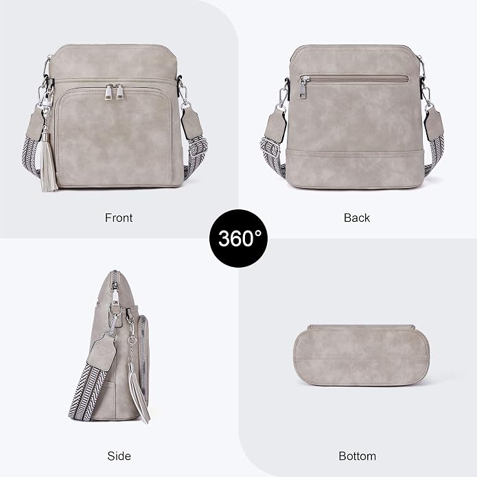 Crossbody Purse for Women, Lightweight Medium Crossbody Bag Soft Leather - Image 7
