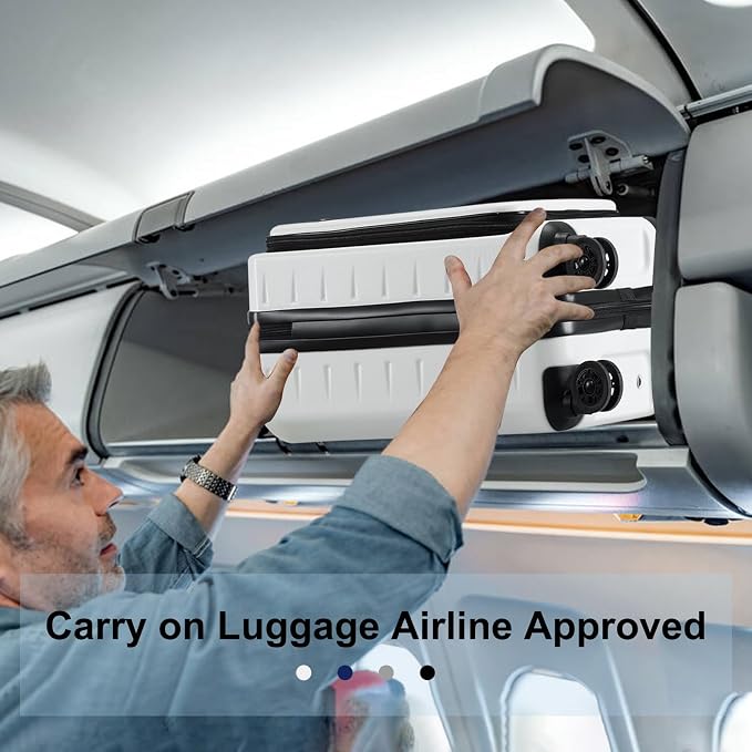 Carry On Luggage 22×14×9 Airline Approved, 20 Inch Lightweight ABS+PC Hard - Image 4