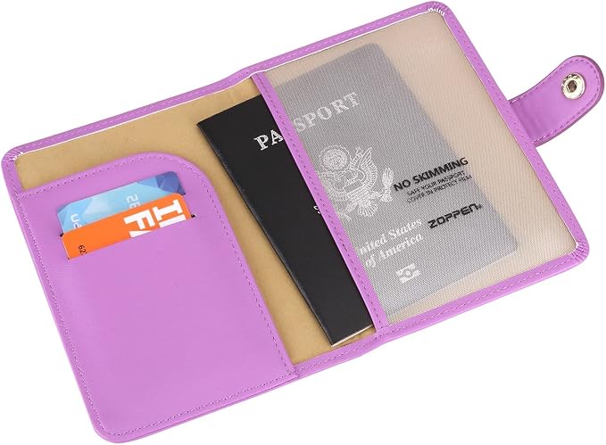 ZOPPEN Passport Holder Women, Passport Cover Travel Wallet Rfid Blocking - Image 3