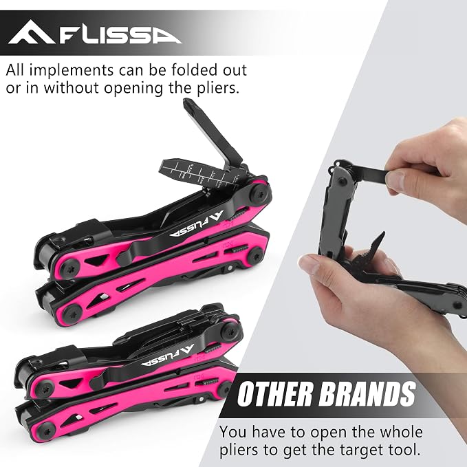 FLISSA 16-in-1 Pink Multi Tool Pliers, Gift - Image 5