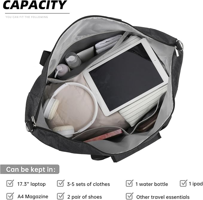 Travel Duffel Bag for Women Men, Sports Tote Gym Bag - Image 4
