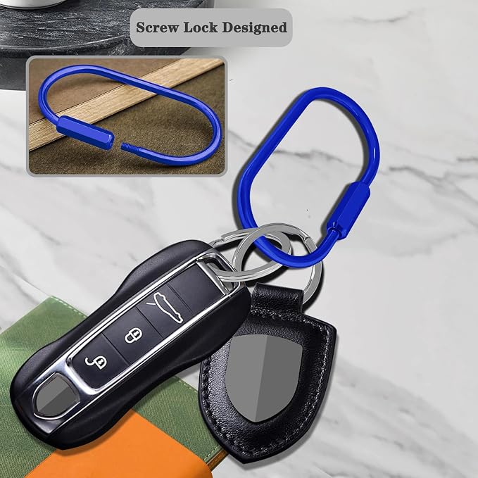 Key Chain, Brass Key Rings 2 Pack Screw Lock Key Organizer - Image 3