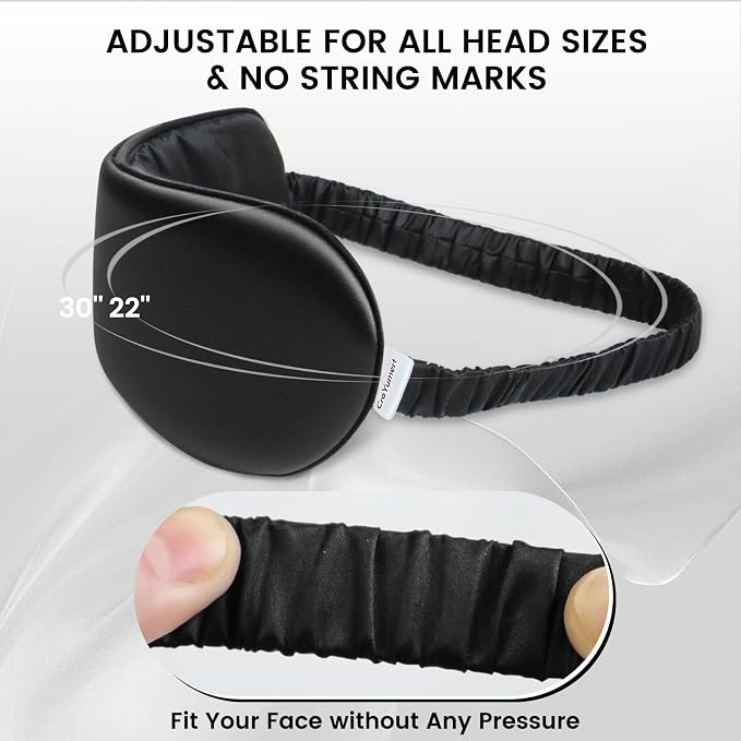 Pure 22 Momme 6A Grade Mulberry Silk Sleep Mask - Image 4