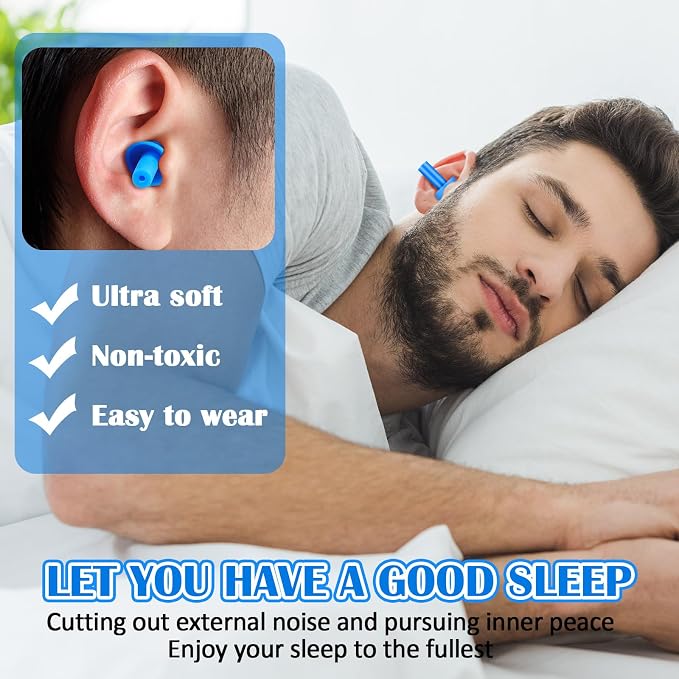 TrelaCo 100 Pairs Ear Plugs Bulk, NRR 29dB Reusable Silicone Ear Plugs - Image 6