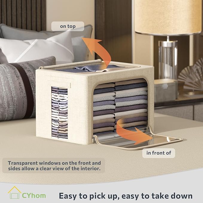 4 Pack Clothes Storage Bins - Image 2