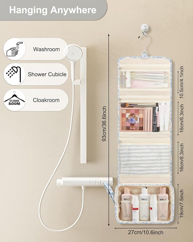 Hanging Toiletry Bag, Travel Toiletries Bag - Image 4