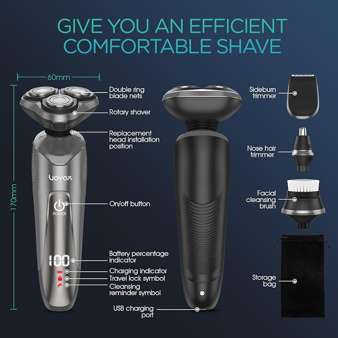VOYOR Electric Razor for Men Cordless Shavers for Shaving - Image 7