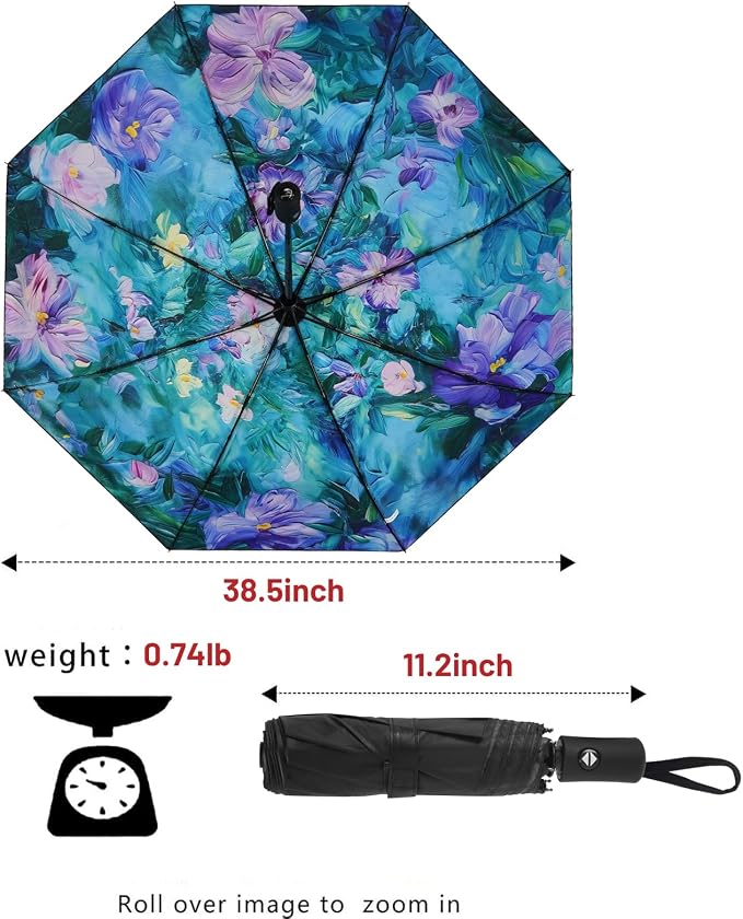 SY COMPACT Travel Umbrella Windproof Automatic Umbrellas Small Compact UV Sun - Image 2