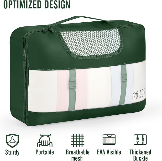 Veken 10 Set Packing Cubes for Travel Essential, Suitcase Organizer Bags in 4 - Image 4