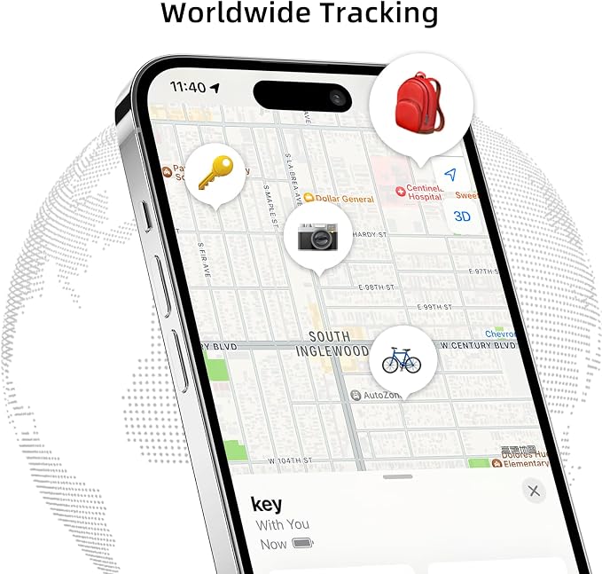 Air Tracker Tag 1 Pack, Replaceable Battery, Key Finder and Item Locator Smart - Image 4