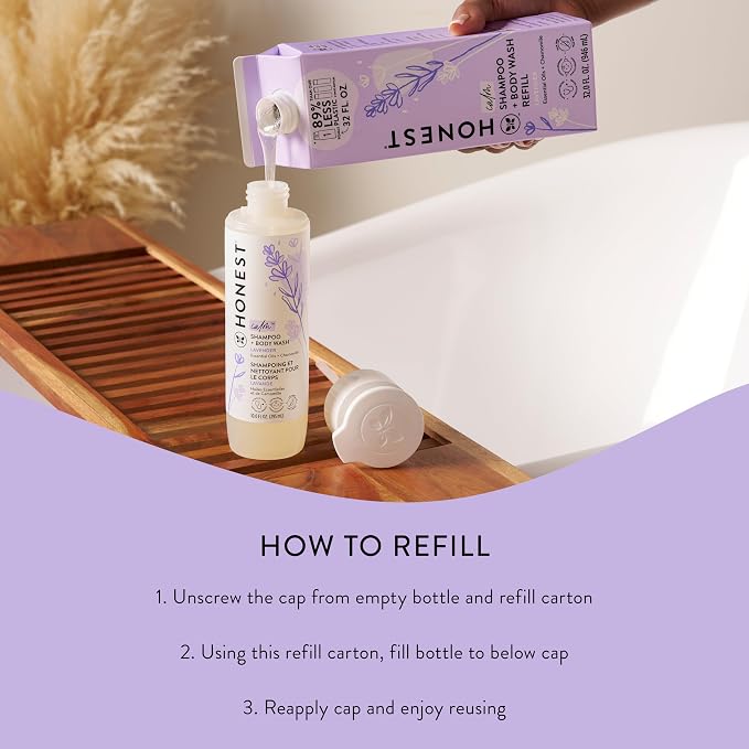 The Honest Company 2-in-1 Cleansing Shampoo + Body Wash Refill Carton | Gentle - Image 6
