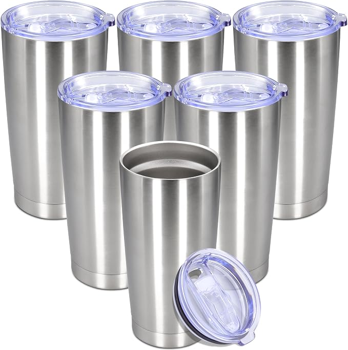 20 oz Tumbler with lid Double Wall Vacuum Insulated Tumblers Stainless Steel by Providethebestproducts