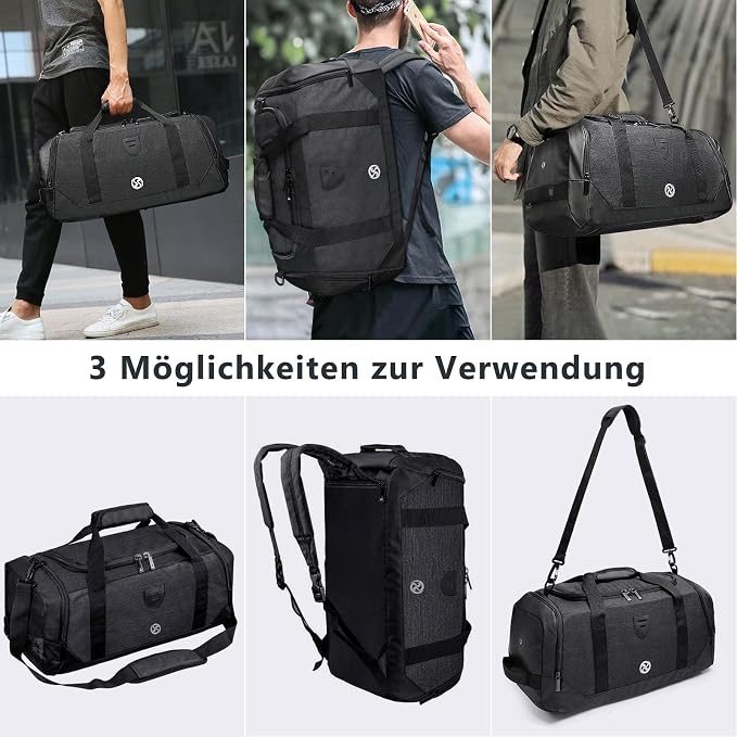 Gym Duffle Bag Backpack Waterproof Sports Duffel Bags Travel Weekender Bag - Image 5