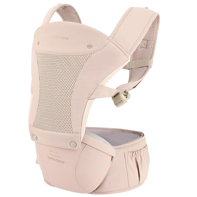 Bebamour Baby Carrier with Hip Seat, All-Position Breathable Mesh Hip Seat & - Image 4