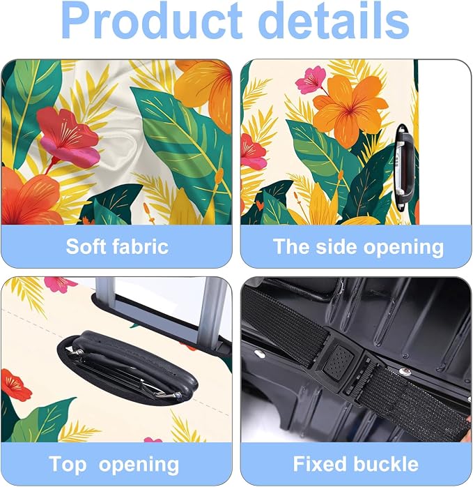 Luggage Cover Washable Suitcase Protector Anti-Scratch, Stretchable Fit - Image 3
