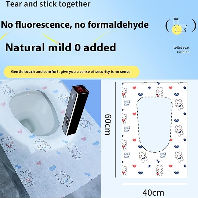 Disposable toilet seat cover, 30 pieces of oversized waterproof toilet seat - Image 2