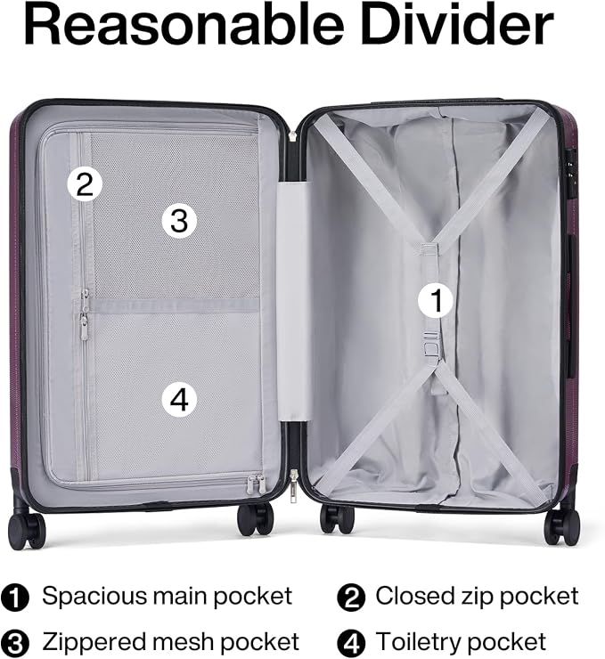 Hanke Luggage Sets 3 piece Carry On Luggage - Image 5