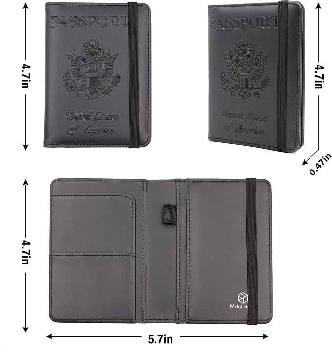Melsbrinna Premium Leather Passport Holder Covers Case, Waterproof Rfid - Image 4
