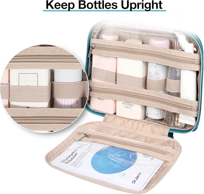 BAGSMART Toiletry Bag Hanging Travel Makeup Organizer - Image 4