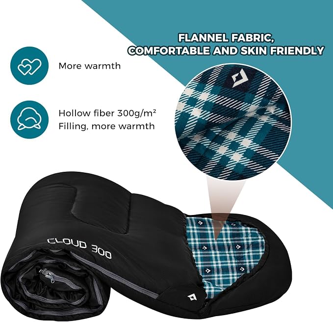 KingCamp Sleeping Bag for Adults, Cold Weather & Warm XL Big and Tall Flannel - Image 4