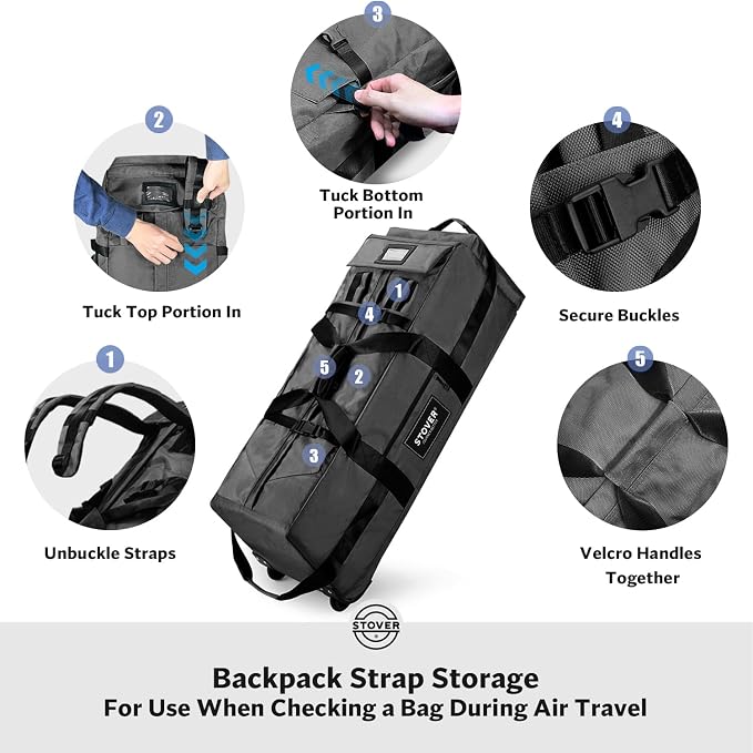 STOVER 100L Rolling Duffel Bag - Image 9