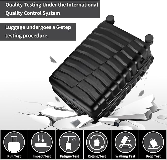 Lightweight Luggage with Spinner Wheels & YKK Zipper, Hard Shell 3-Piece - Image 3