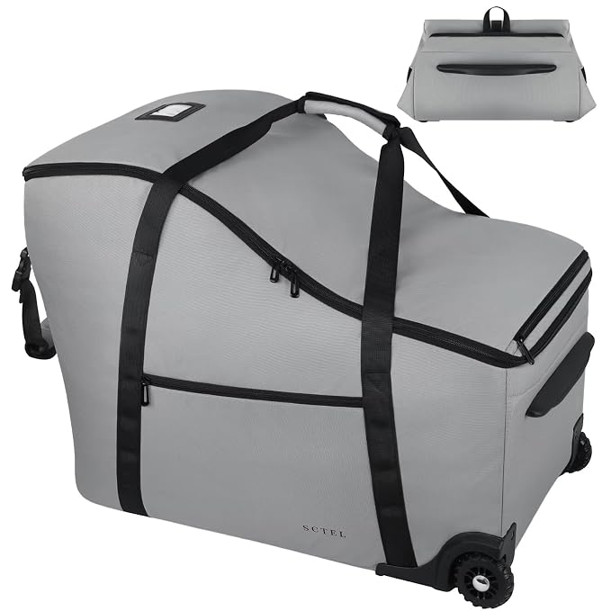 Car Seat Bags for Air Travel Fit Chicco Keyfit 35 and Anti-rebound Bar Base by MakeYourTravelEasier