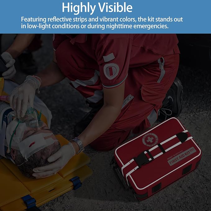 Upgrade Comprehensive Premium First Aid Kit, Labeled Compartments Trauma Kits - Image 7