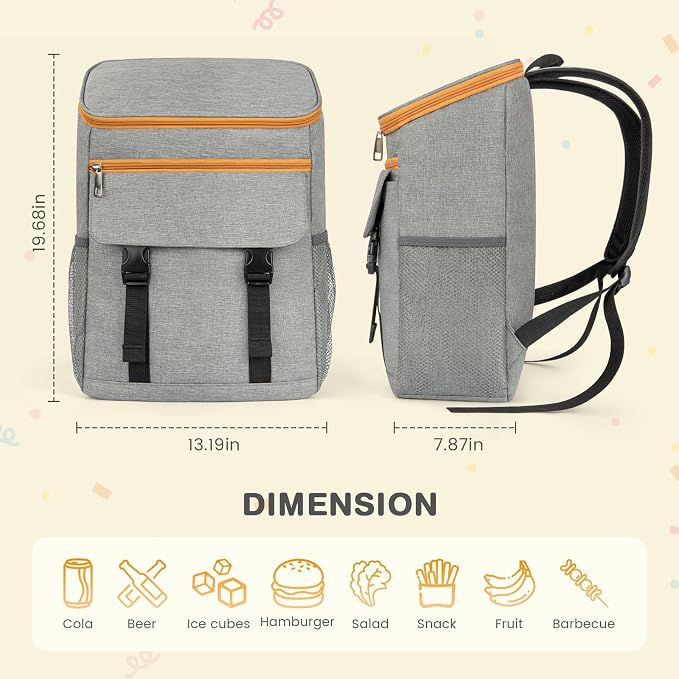 Cooler Backpack Soft Insulated Leak Proof 50 Cans Insulated Backpack Cooler - Image 4
