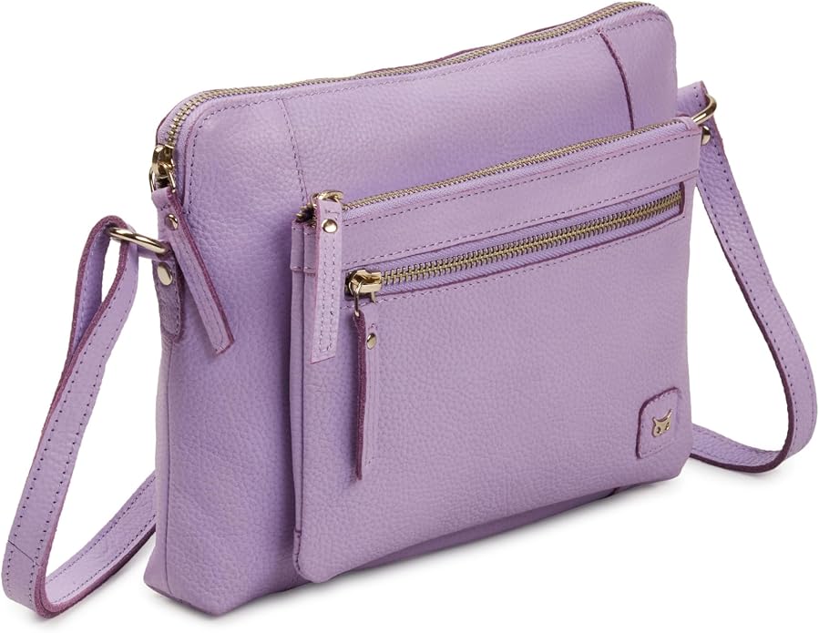 Wise Owl Accessories Small Soft Pebbled Real Leather Crossbody Handbags Purses by WiseOwlAccessories