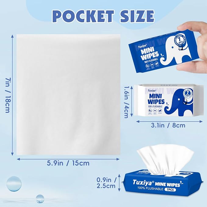 12 PackTravel Flushable Wipes - Image 3