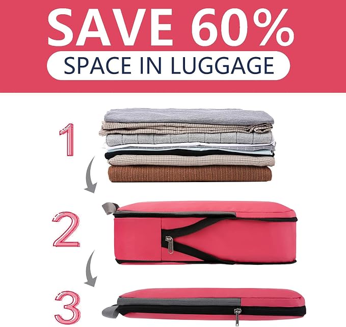BAGAIL 4 Set/6 Set/8 Set Compression Packing Cubes Travel Accessories - Image 4