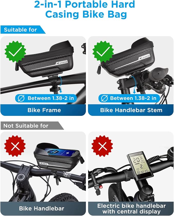 whale fall Quick Release Bike Frame Bag - Image 2