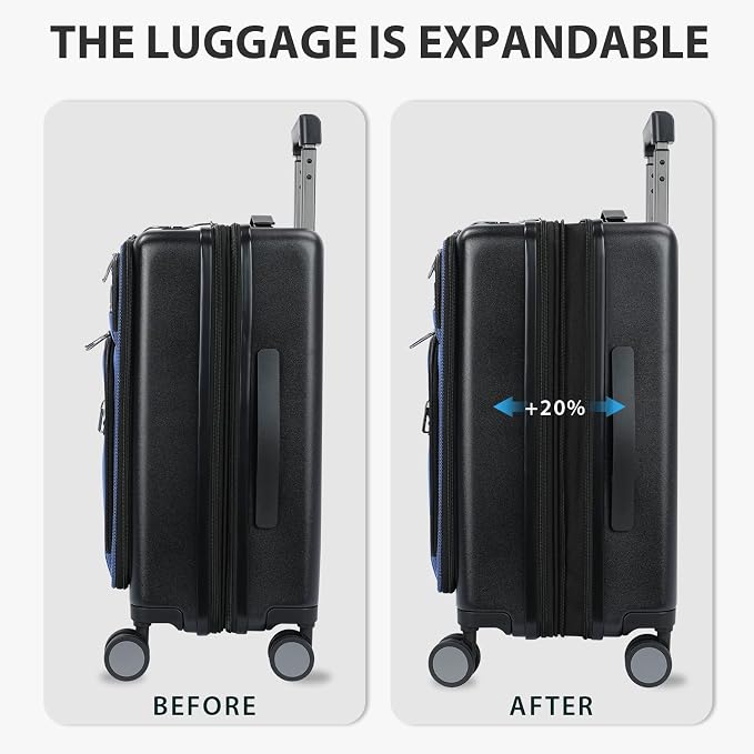 KROSER Hardside Expandable Carry On Luggage 22x14x9 Airline Approved - Image 5
