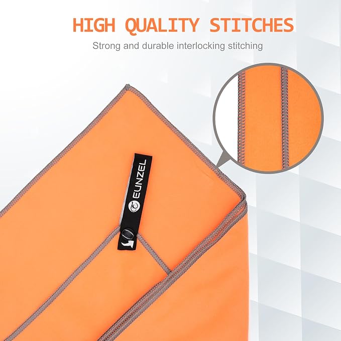 Eunzel 2 Pack Quick Dry Camping Towel, Microfiber Travel Towel 3 Size at 1 Pack - Image 3