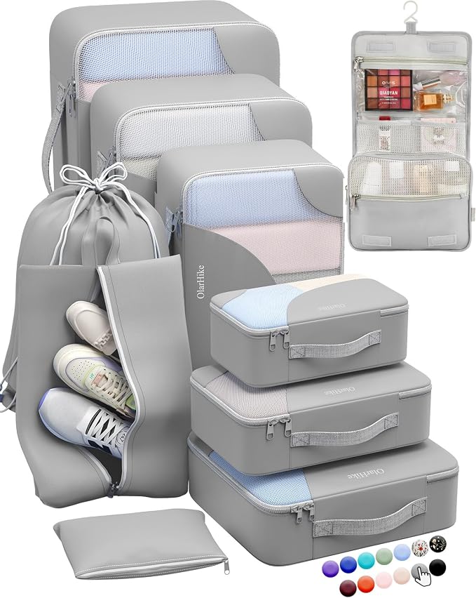 ALL INCLUDED 10 Set Durable Packing Cubes by OlarHike