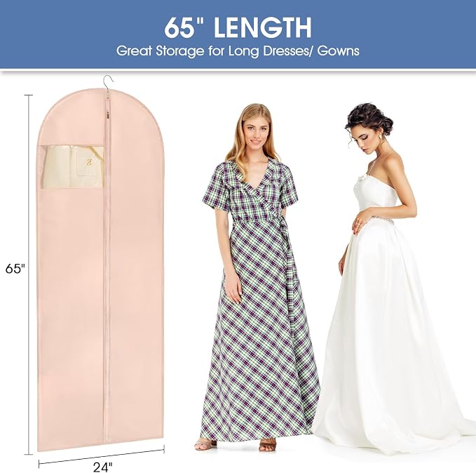 Dress Bags for Gowns, Dress Garment Bag Women, Long Dress Cover - Image 2