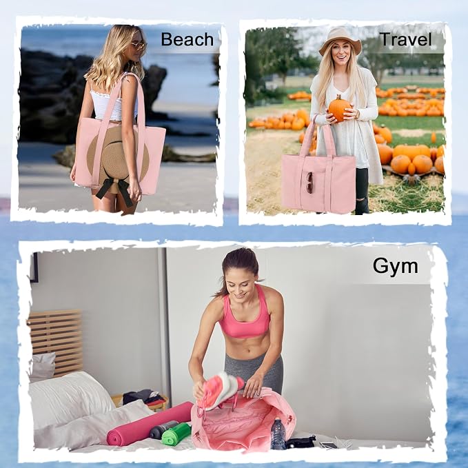LEDAOU Beach Bags for Women, Beach Bags Waterproof Sandproof, Packable Beach - Image 7