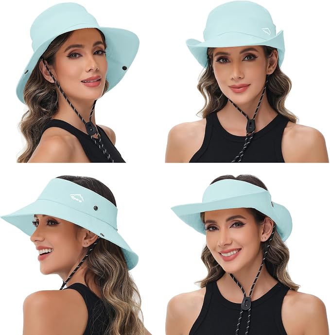 Sun Hats for Women Bucket Hat UV Protection Fishing Hat Wide Brim Safari Hats 2 - Image 2