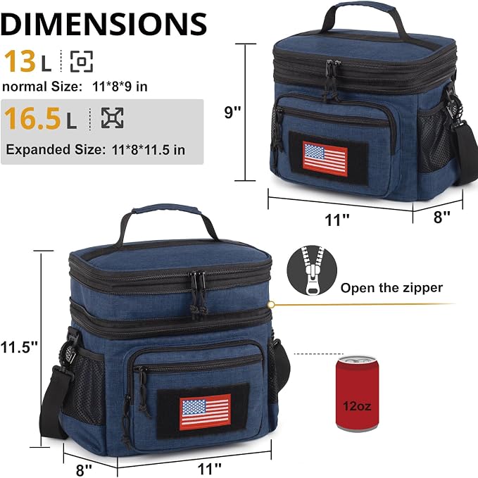 ATRIPACK Lunch Bag for Men, Double Deck Tactical Lunch Box Work - Image 4